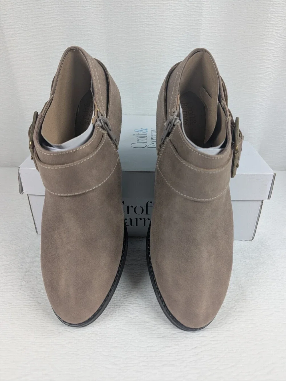 Croft & Barrow - Dorindaa - Buckle - Zippper - Women's Ankle Boots - Size: 8.5